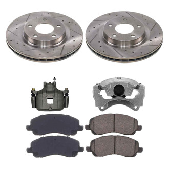 Callahan Brake Parts® - Drilled & Slotted Brake Kit with Calipers