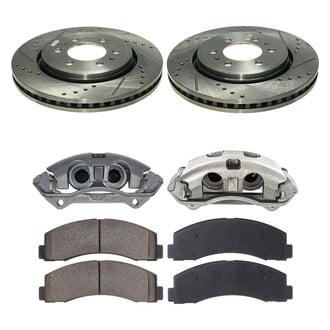 Callahan Brake Parts® - Drilled & Slotted Brake Kit with Calipers