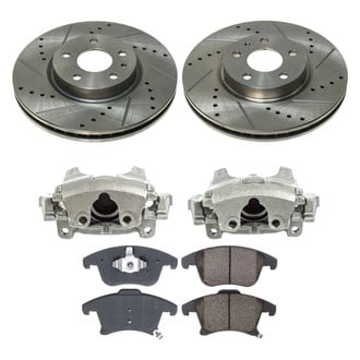 Callahan Brake Parts® - Drilled & Slotted Brake Kit with Calipers