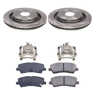 Callahan Brake Parts® - Drilled & Slotted Brake Kit with Calipers