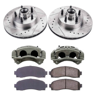Callahan Brake Parts® - Drilled and Slotted Front Brake Kit with Calipers