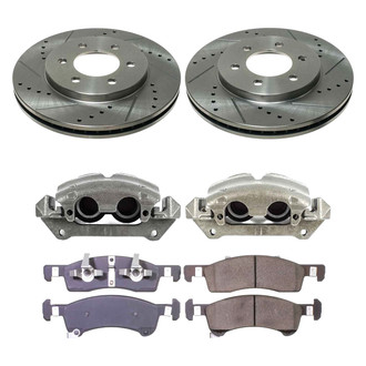 Callahan Brake Parts® K048072 - Drilled and Slotted Front Brake Kit with Calipers