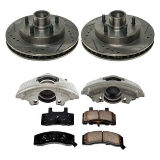 Callahan Brake Parts® - Drilled and Slotted Front Brake Kit with Calipers