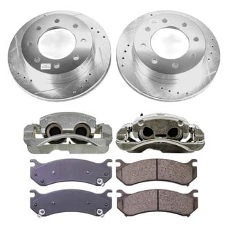 Callahan Brake Parts® - Drilled and Slotted Rear Brake Kit with Calipers