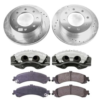 Callahan Brake Parts® - Drilled and Slotted Rear Brake Kit with Calipers