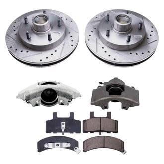 Callahan Brake Parts® - Drilled and Slotted Front Brake Kit with Calipers