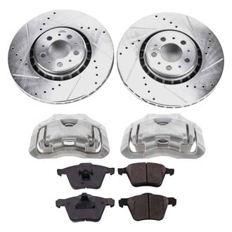 Callahan Brake Parts® - Drilled and Slotted Front Brake Kit with Calipers