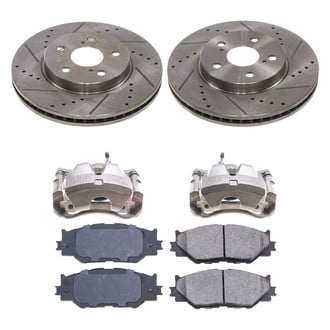 Callahan Brake Parts® - Drilled and Slotted Front Brake Kit with Calipers