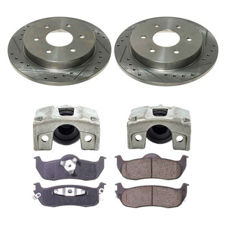 Callahan Brake Parts® K048121 - Drilled and Slotted Rear Brake Kit with Calipers