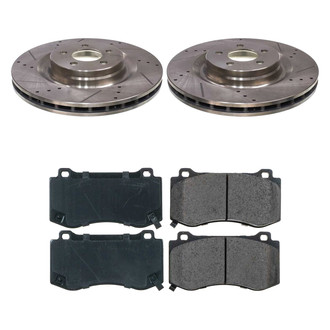 Callahan Brake Parts® - Drilled and Slotted Front Brake Kit