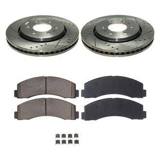 Callahan Brake Parts® - Drilled and Slotted Front Brake Kit