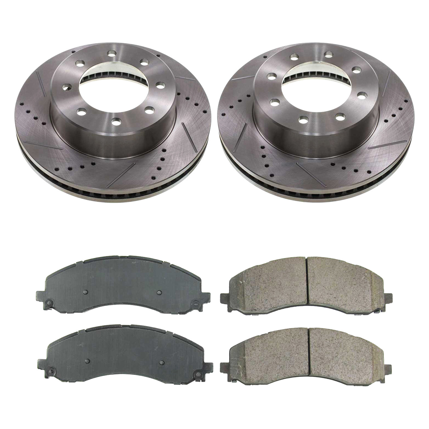 Callahan Brake Parts® K049594 - Drilled and Slotted Front Brake Kit