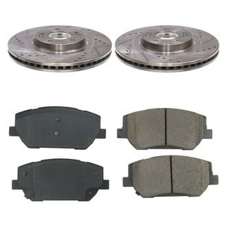 Callahan Brake Parts® - Drilled and Slotted Front Brake Kit