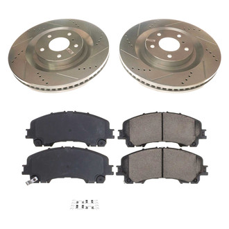 Callahan Brake Parts® - Drilled and Slotted Front Brake Kit