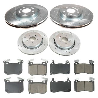 Callahan Brake Parts® - Drilled and Slotted Front and Rear Brake Kit