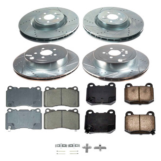 Callahan Brake Parts® - Drilled and Slotted Front and Rear Brake Kit