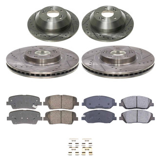 Callahan Brake Parts® - Drilled and Slotted Brake Kit