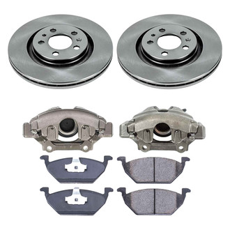 Callahan Brake Parts® - Plain Front Brake Kit with Calipers
