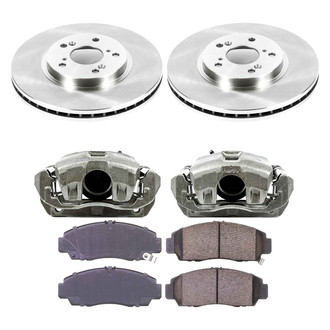 Callahan Brake Parts® - Plain Front Brake Kit with Calipers