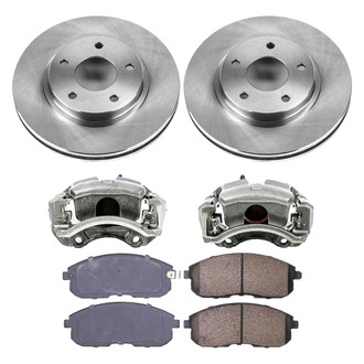 Callahan Brake Parts® - Plain Front Brake Kit with Calipers