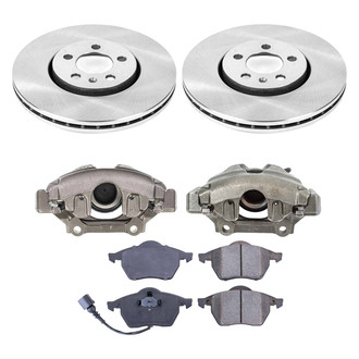 Callahan Brake Parts® - Plain Front Brake Kit with Calipers