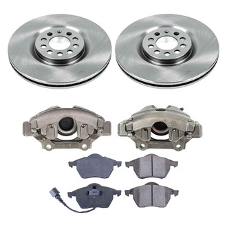 Callahan Brake Parts® - Plain Front Brake Kit with Calipers