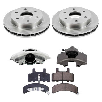 Callahan Brake Parts® - Plain Front Brake Kit with Calipers