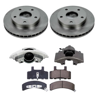 Callahan Brake Parts® - Plain Front Brake Kit with Calipers