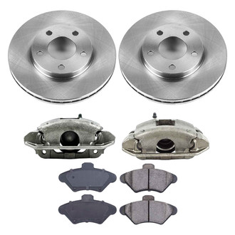 Callahan Brake Parts® - Plain Front Brake Kit with Calipers