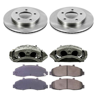 Callahan Brake Parts® - Plain Front Brake Kit with Calipers