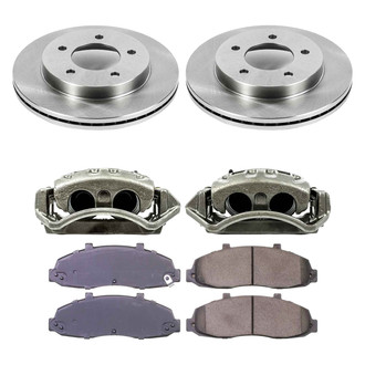Callahan Brake Parts® - Plain Front Brake Kit with Calipers