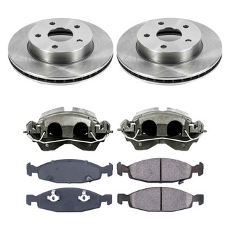 Callahan Brake Parts® - Plain Front Brake Kit with Calipers