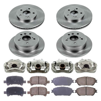 Callahan Brake Parts® - Plain Brake Kit with Calipers