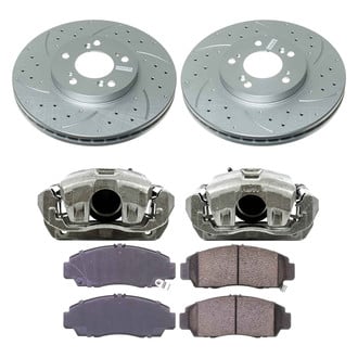 Callahan Brake Parts® OEC02637 - Drilled and Slotted Front Brake Kit with Calipers