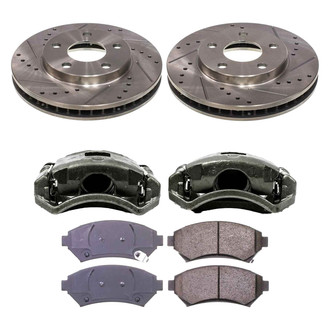 Callahan Brake Parts® - Drilled & Slotted Brake Kit with Calipers