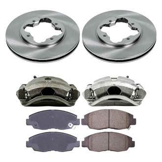 Callahan Brake Parts® - Plain Front Brake Kit with Calipers