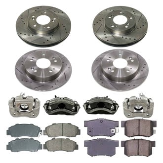 Callahan Brake Parts® - Drilled & Slotted Brake Kit with Calipers