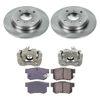 Callahan Brake Parts® - Plain Rear Brake Kit with Calipers