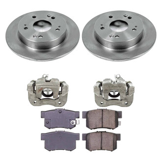 Callahan Brake Parts® - Plain Rear Brake Kit with Calipers