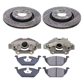Callahan Brake Parts® - Drilled and Slotted Brake Kit with Calipers