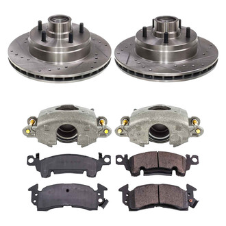 Callahan Brake Parts® - Drilled & Slotted Brake Kit with Calipers