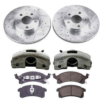 Callahan Brake Parts® - Drilled and Slotted Front Brake Kit with Calipers