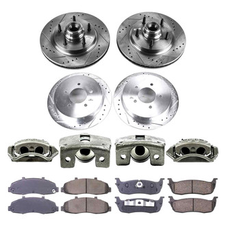 Callahan Brake Parts® - Drilled and Slotted Brake Kit with Calipers