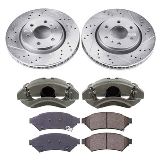 Callahan Brake Parts® - Drilled & Slotted Brake Kit with Calipers