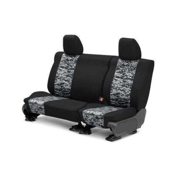  CalTrend® - Camouflage 2nd Row Digital Urban & Black Custom Seat Covers