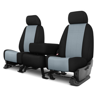 CalTrend® - Cordura 1st Row Light Gray & Black Custom Seat Covers
