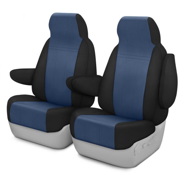  CalTrend® - Cordura 2nd Row Blue & Black Custom Seat Covers