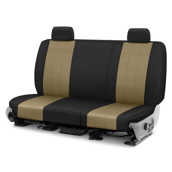  CalTrend® - Cordura 3rd Row Beige & Black Custom Seat Covers
