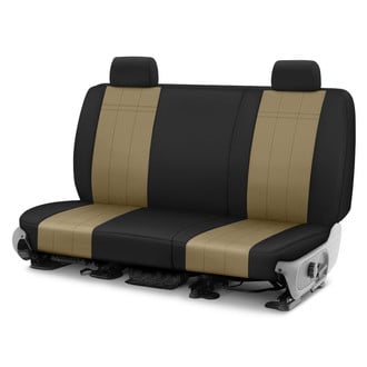 CalTrend® - Cordura 2nd Row Beige & Black Custom Seat Covers