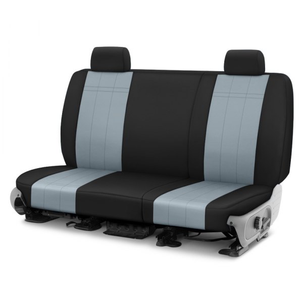  CalTrend® - Cordura 2nd Row Light Gray & Black Custom Seat Covers